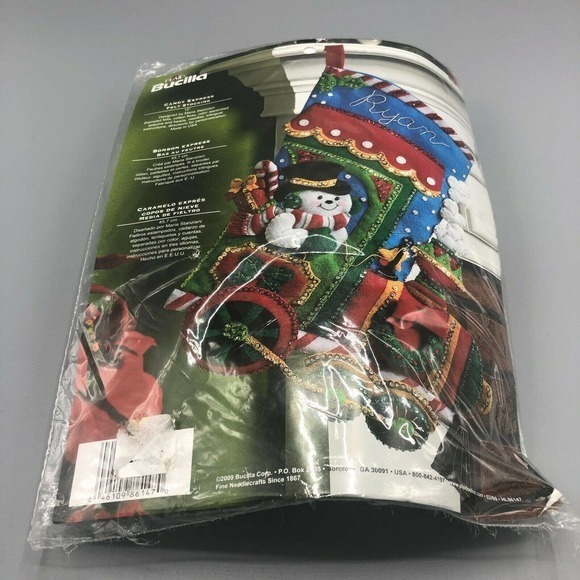 NEW Bucilla Candy Express 18 inch Christmas Felt Stocking Maria Stanziani 86147 - Picture 1 of 6